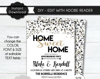 housewarming invitation etsy housewarming party invite template