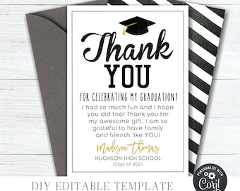 Graduation Thank You Etsy