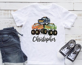 Editable Monster Truck Birthday Iron On Decal (DIY Corjl)