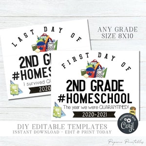 Editable First Day of School Sign: Photo Prop (Digital Download)