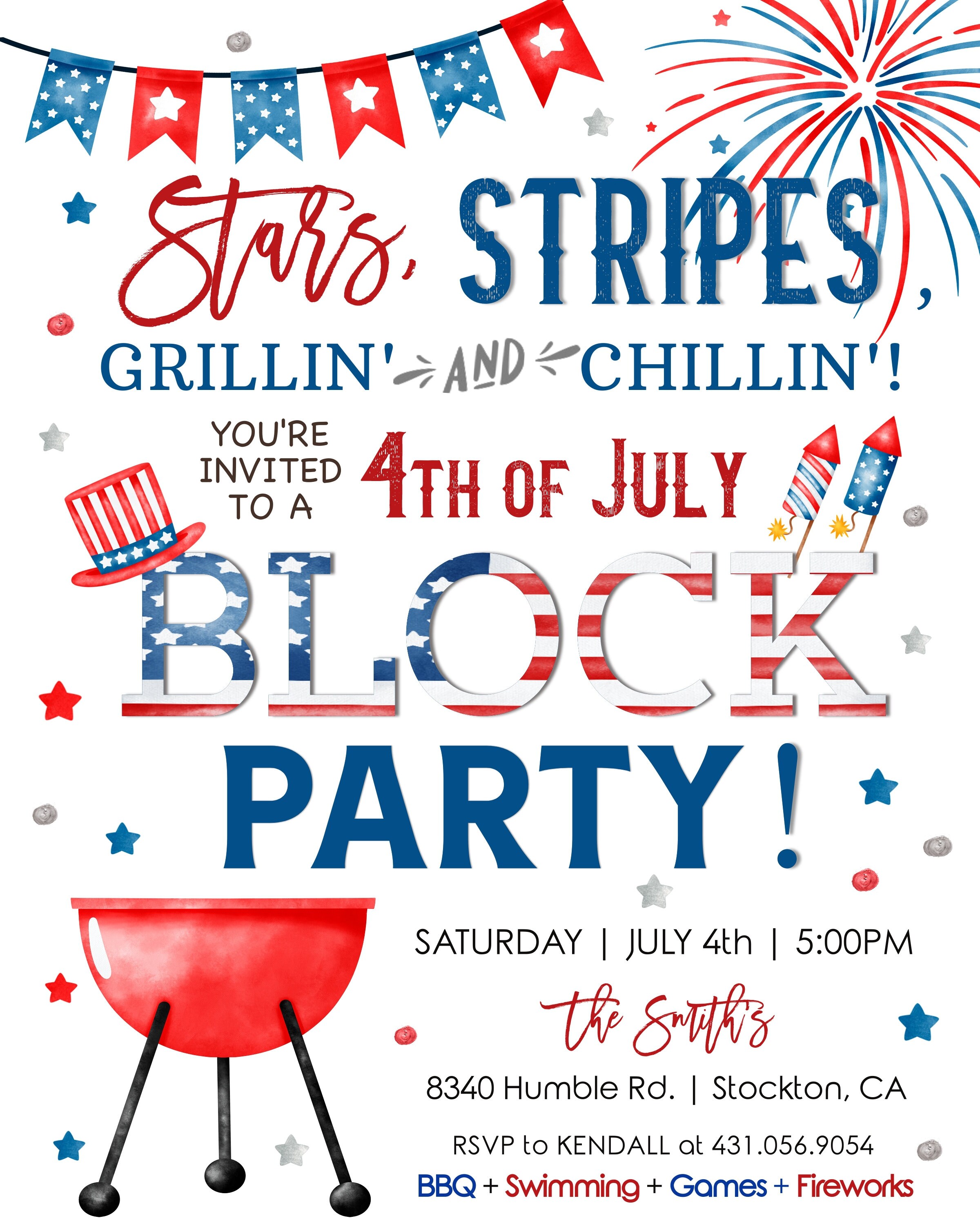 4th of july block party template