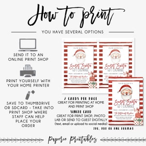 Editable Secret Santa Invitation: Christmas Party Gift Exchange (DIY Corjl Template) #CP46 image 4