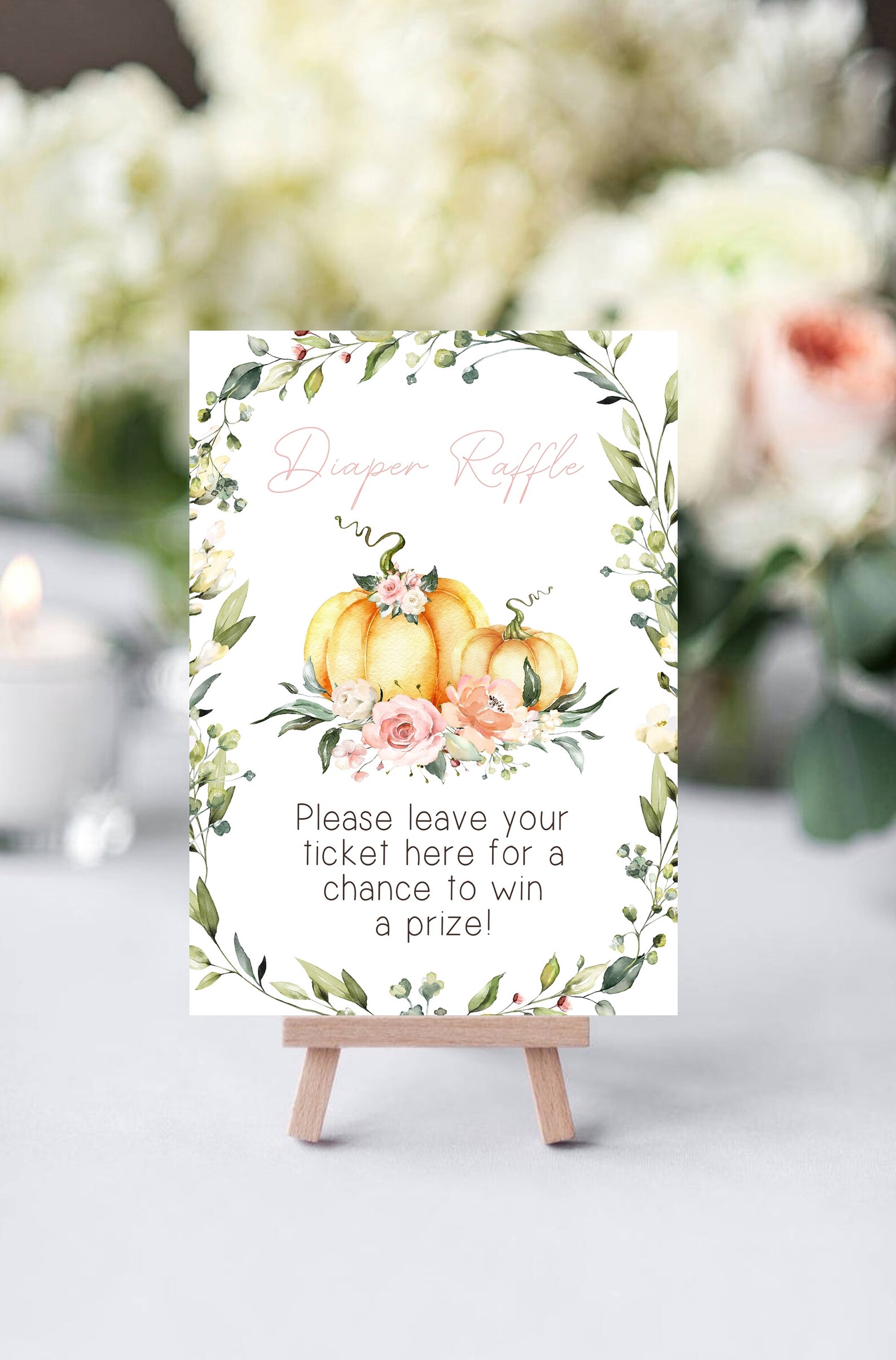 EDITABLE Little Pumpkin Diaper Raffle Pumpkin Diaper Raffle - Etsy