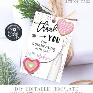 Editable Baby Shower Favor Tags - DIY Favor Tags - Valentine Baby Shower Favor Tags - Sweetheart Favor Tags - Baby Tags - Edit Corjl - #BS11