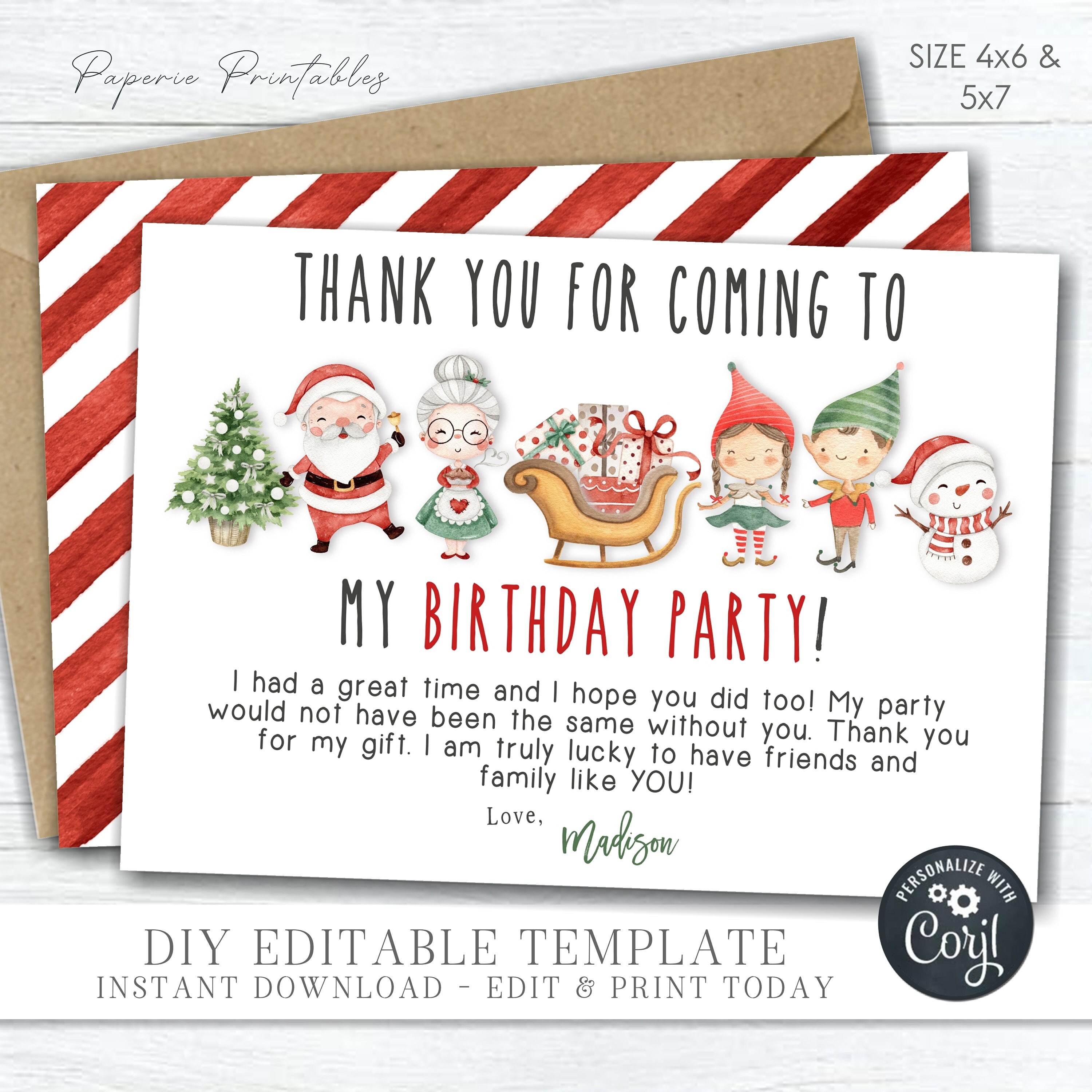 Grinch Christmas Party Birthday Invitation and Thank You Card -   Portugal