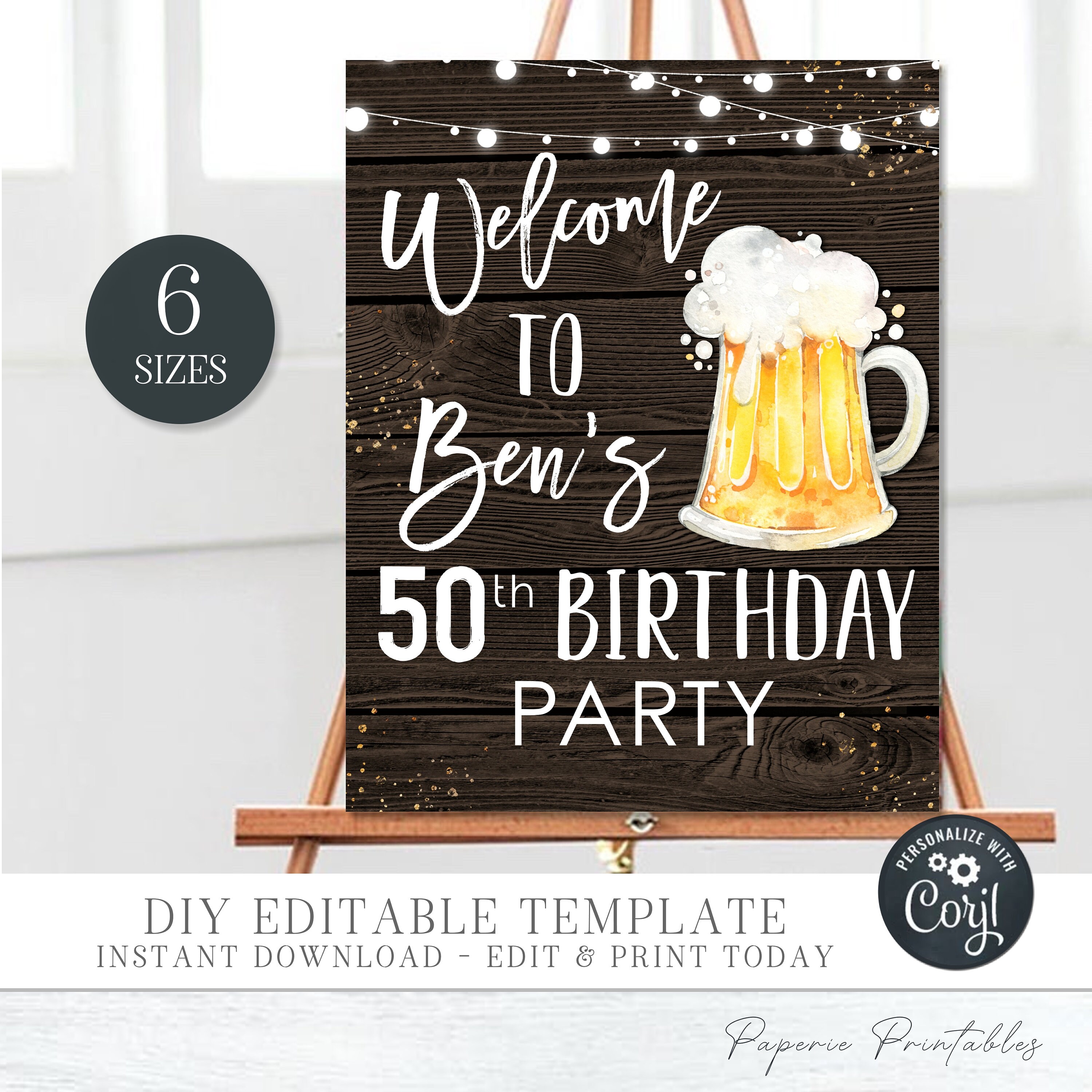 Editable Adult Birthday Party Decoration Birthday Party - Etsy