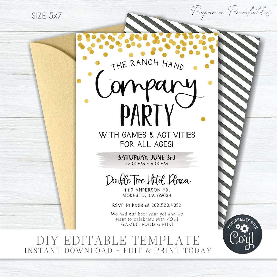 EDITABLE Company Party Invitation, Client Appreciation Party Invitation, Realtor Appreciation ...