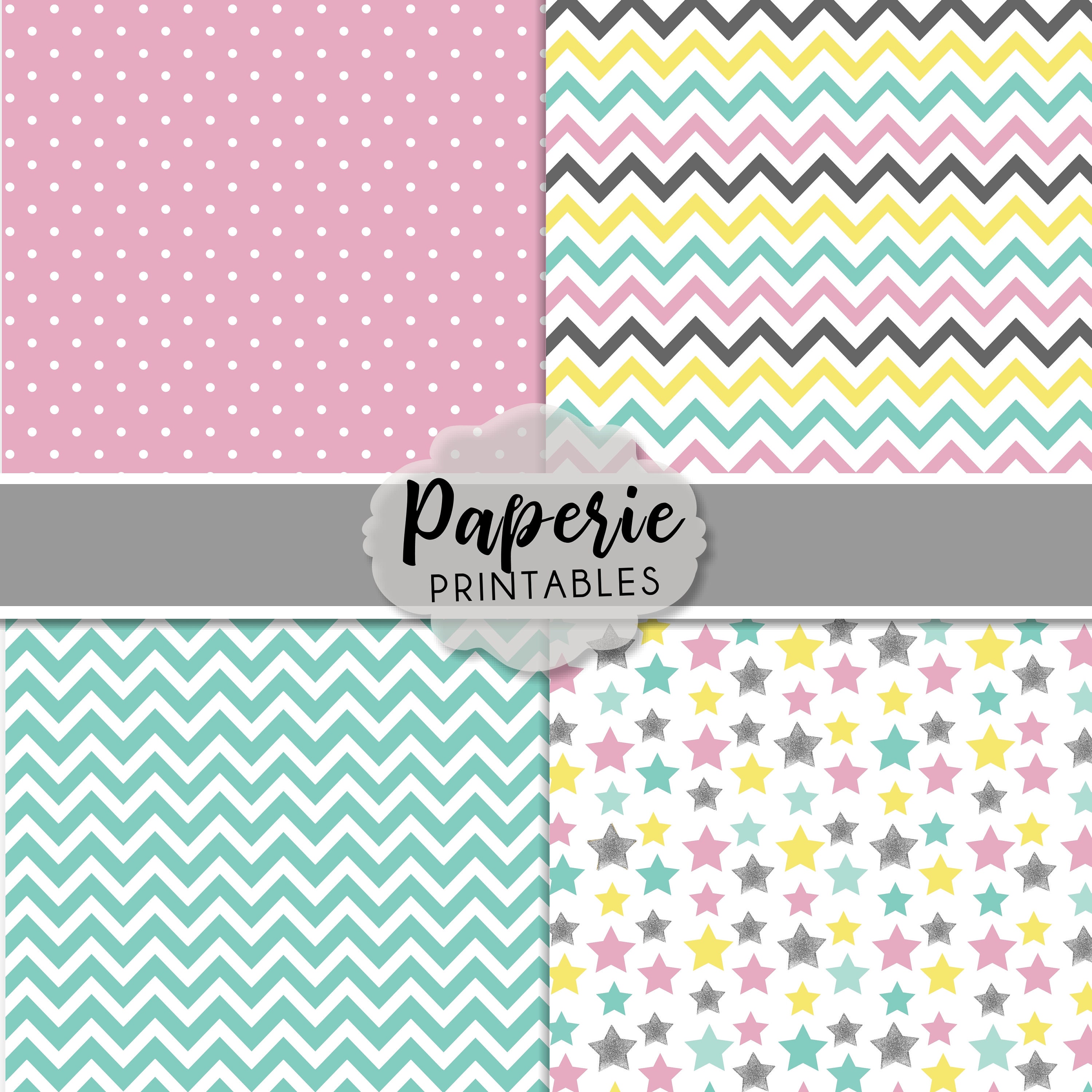 Twinkle Twinkle Little Star Pattern Digital Paper 12x12 | Etsy