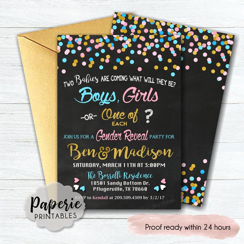 Spanish Gender Reveal Party Invitation Gender Reveal Party Etsy