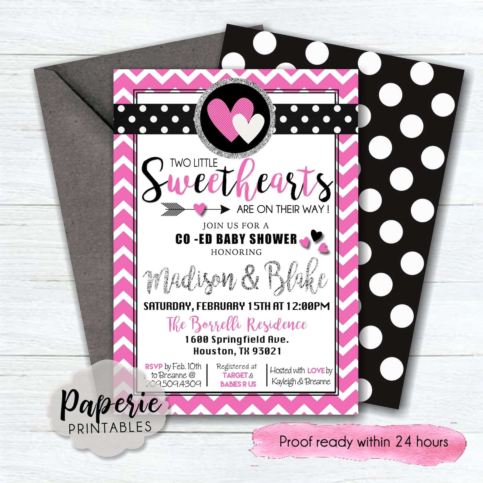 Valentine's Day Baby Shower Invitation A Little Etsy