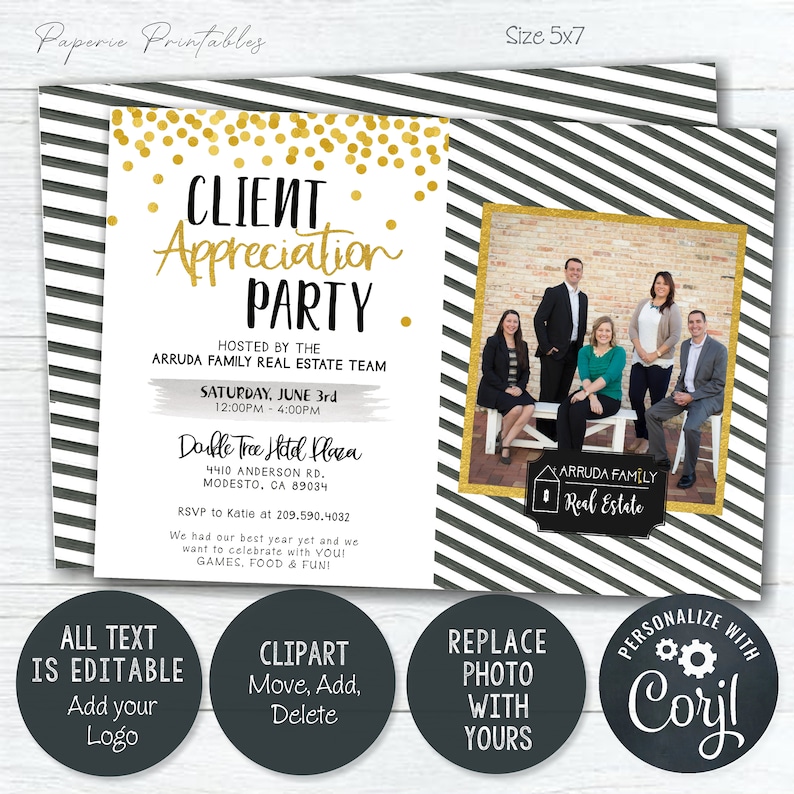 EDITABLE Company Party Invitation Client Appreciation Party - Etsy
