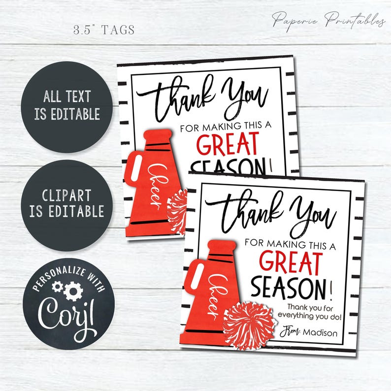 Coach Appreciation Gift Tags