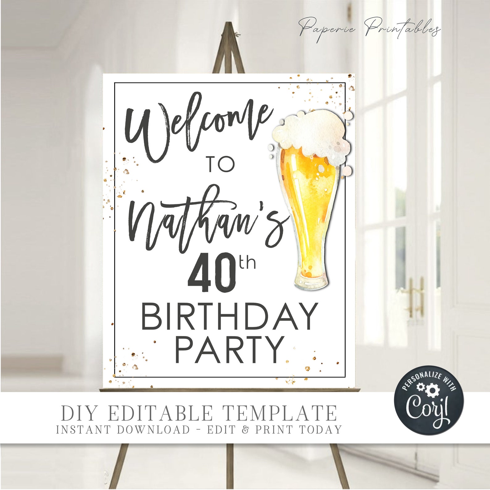 Editable Adult Birthday Party Decoration Birthday Party - Etsy
