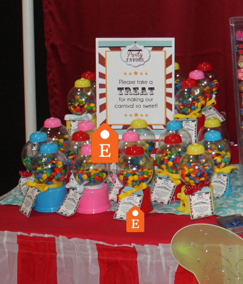 Carnival Party Favor Table Display Please Take A Treat Sign Etsy
