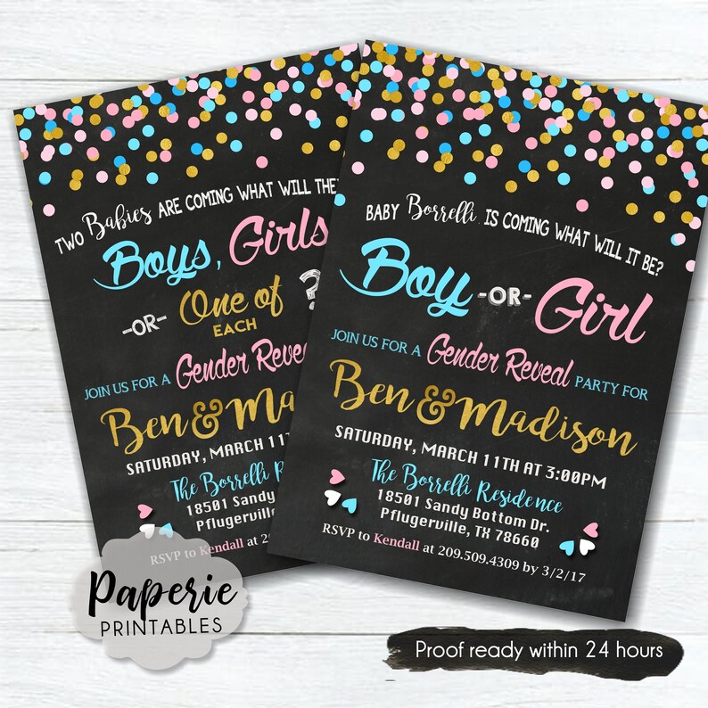 Spanish Gender Reveal Party Invitation Gender Reveal Party Etsy