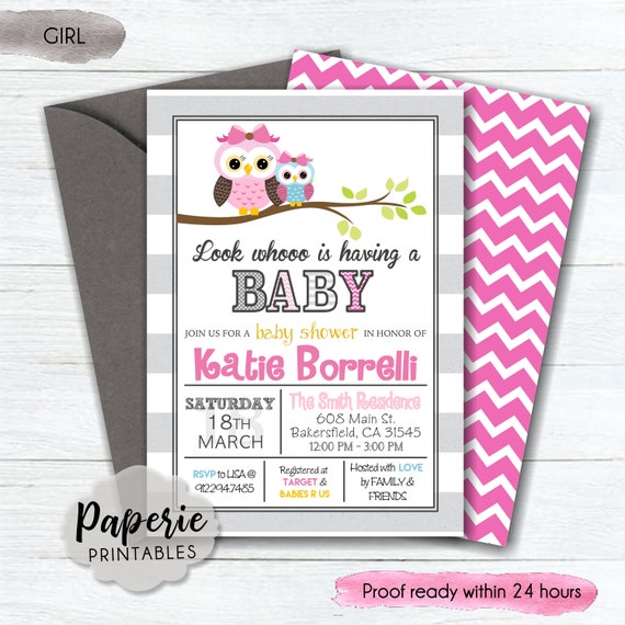 Look Whooo/'s 24 Blue Baby Boy Owl Personalized With Name Baby Shower Favor Tag