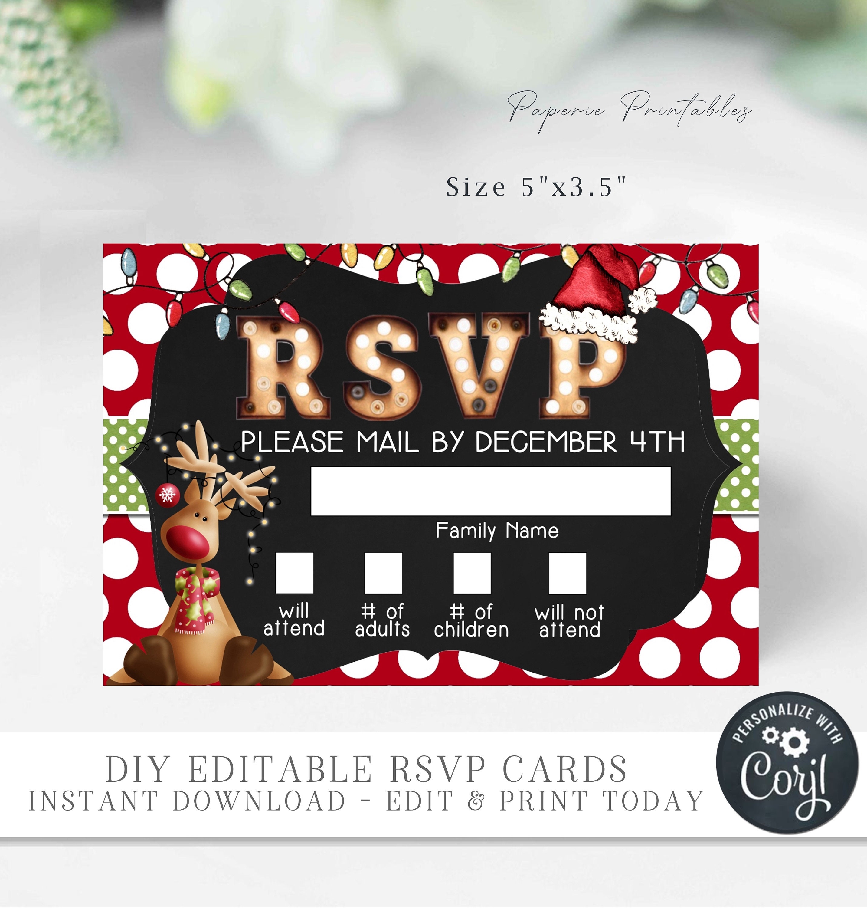 RSVP Weihnachtskarten „Holiday Smiles“ – 12 Stück Inkl. Umschläge, 17,8 X 12,7 Cm