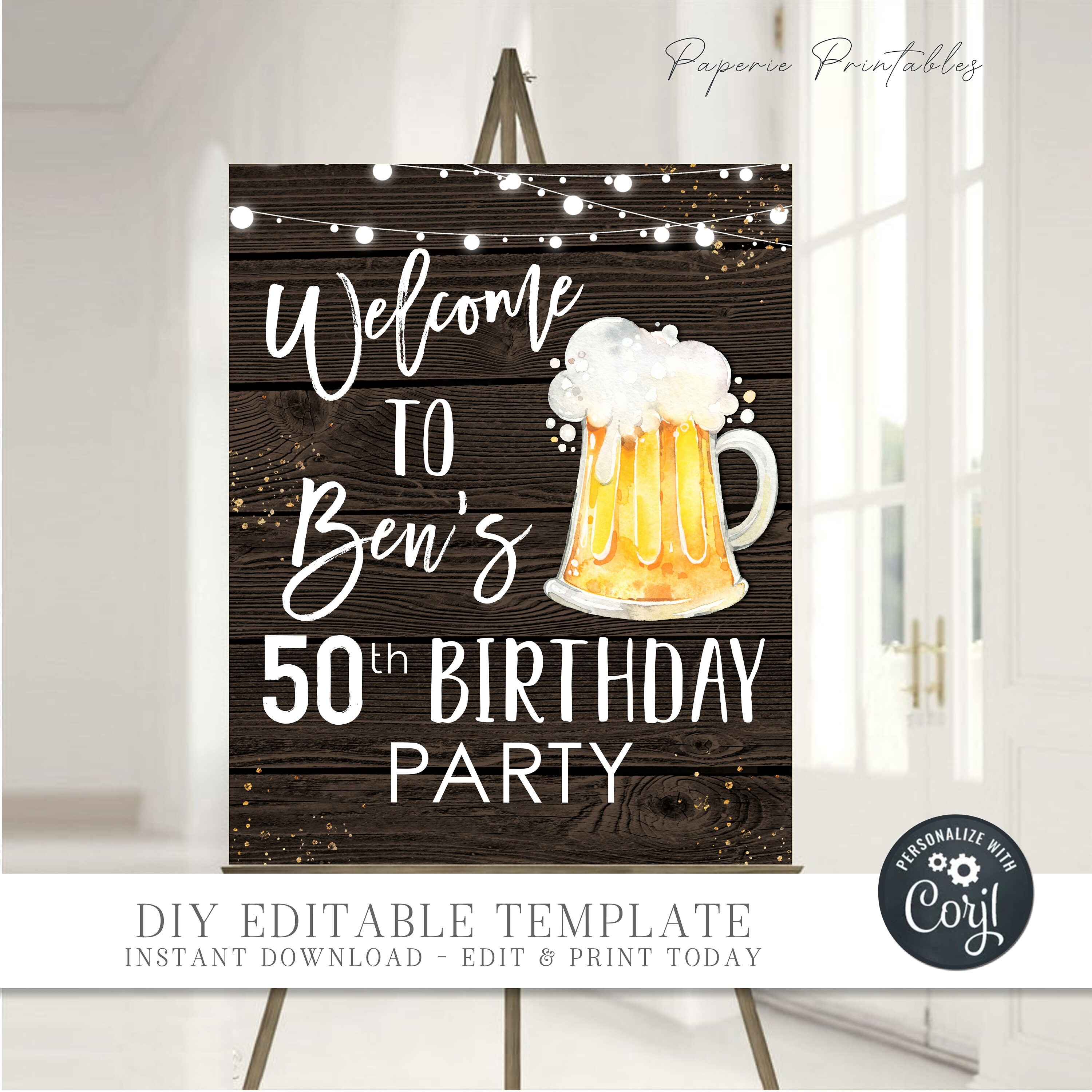 Editable Adult Birthday Party Decoration Birthday Party - Etsy
