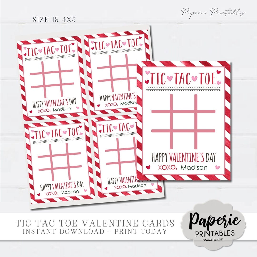 Tic Tac Toe Valentine Cards Kids Valentine Cards Tic Tac Toe