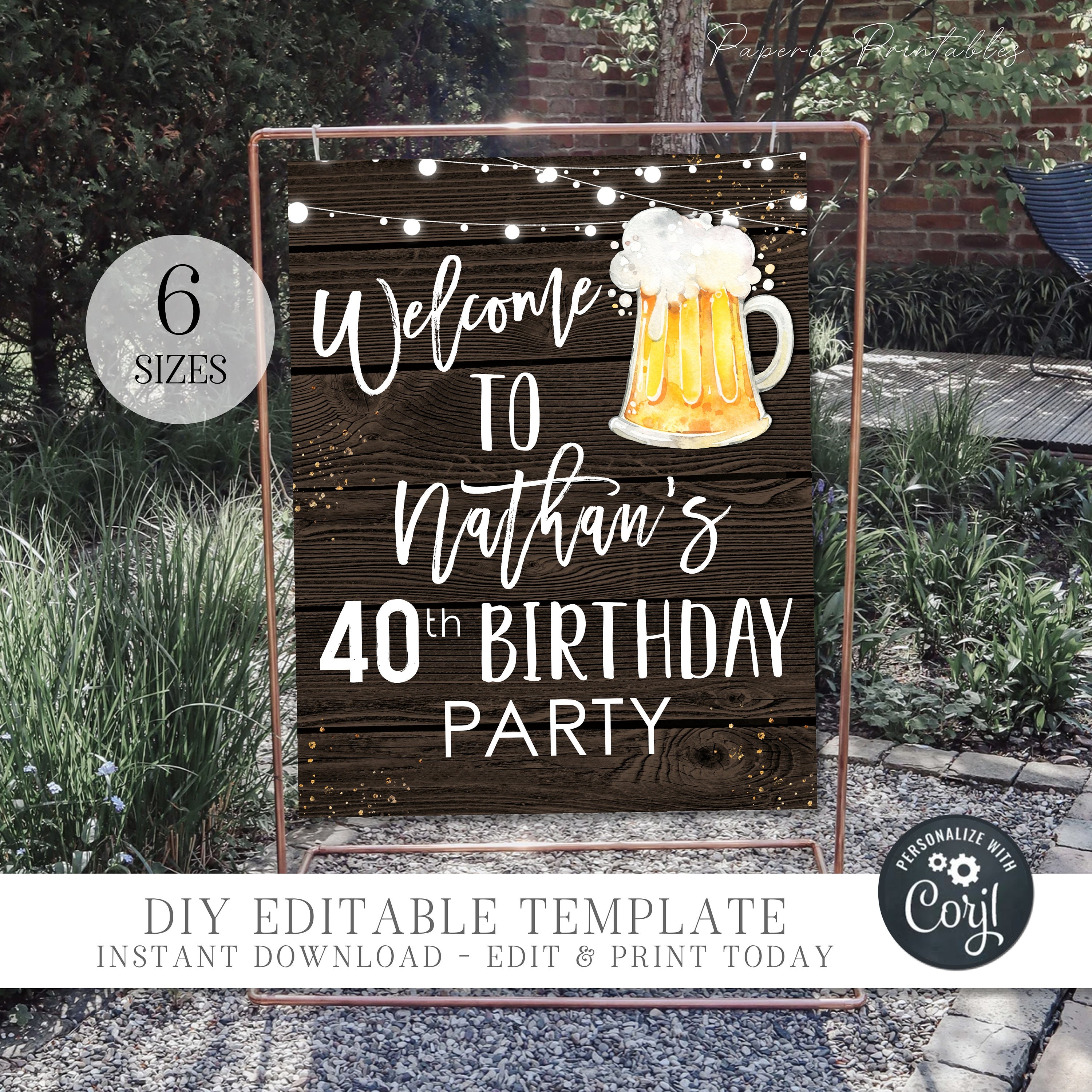 Editable Adult Birthday Party Decoration Birthday Party - Etsy