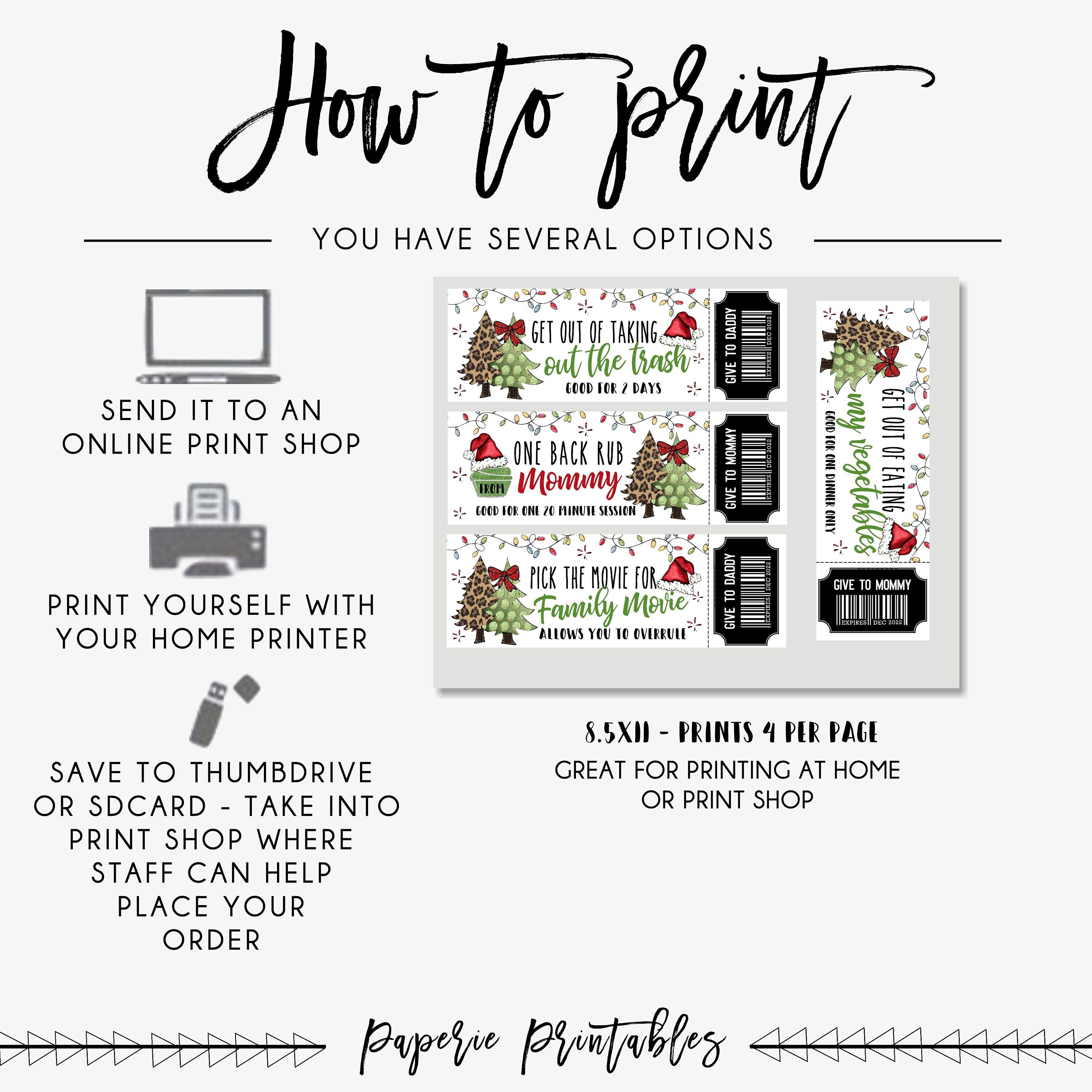 EDITABLE Christmas Coupon Book Christmas Coupons for Kids Etsy