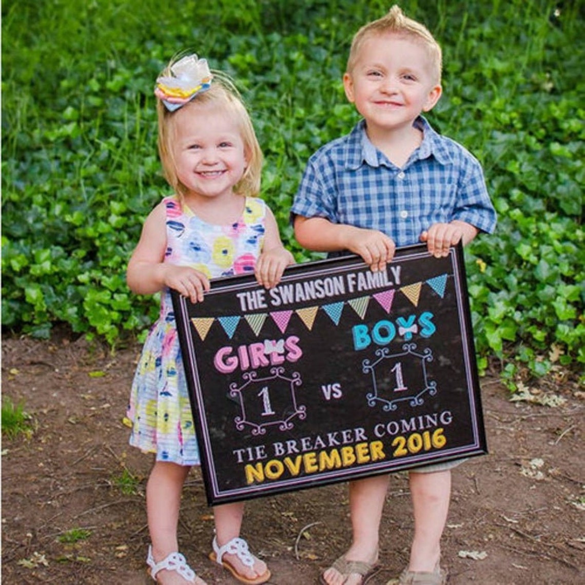 EDITABLE Pregnancy Announcement Chalkboard Our Family is Etsy