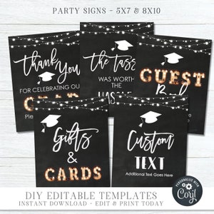 Editable Graduation Party Signs: Tassel Worth the Hassle (Digital Download)