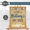 Welcome Baby Shower Sign - Pumpkin Baby Shower - Fall Baby Shower Welcome Sign - Pumpkin Patch Welcome Sign - Boho Pumpkin Theme - #BS04 -