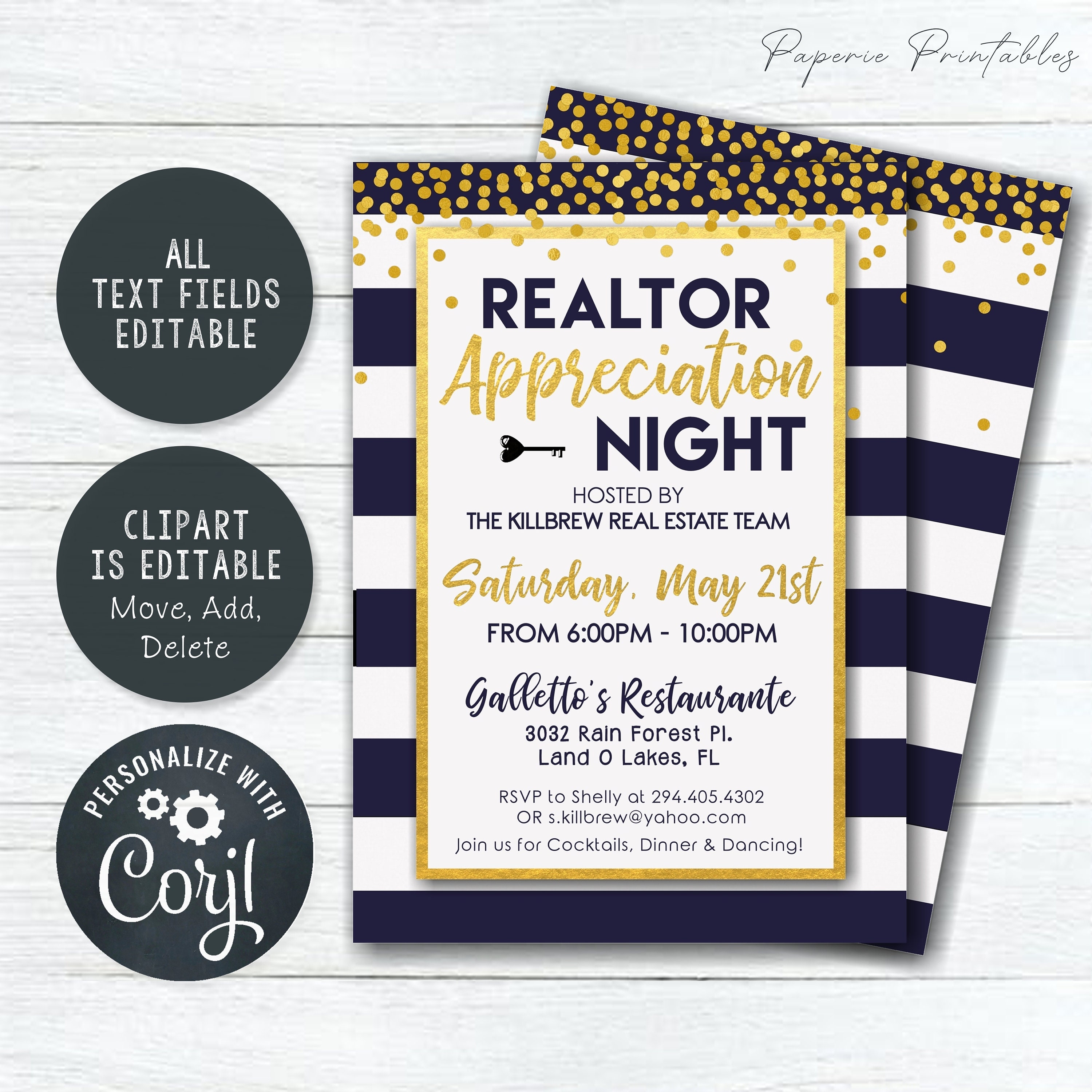 EDITABLE Realtor Appreciation Invitation Client Appreciation Etsy