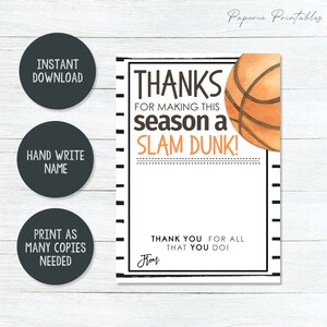 EDITABLE Basketball Coach Appreciation Gift Card Holder, Coach ...