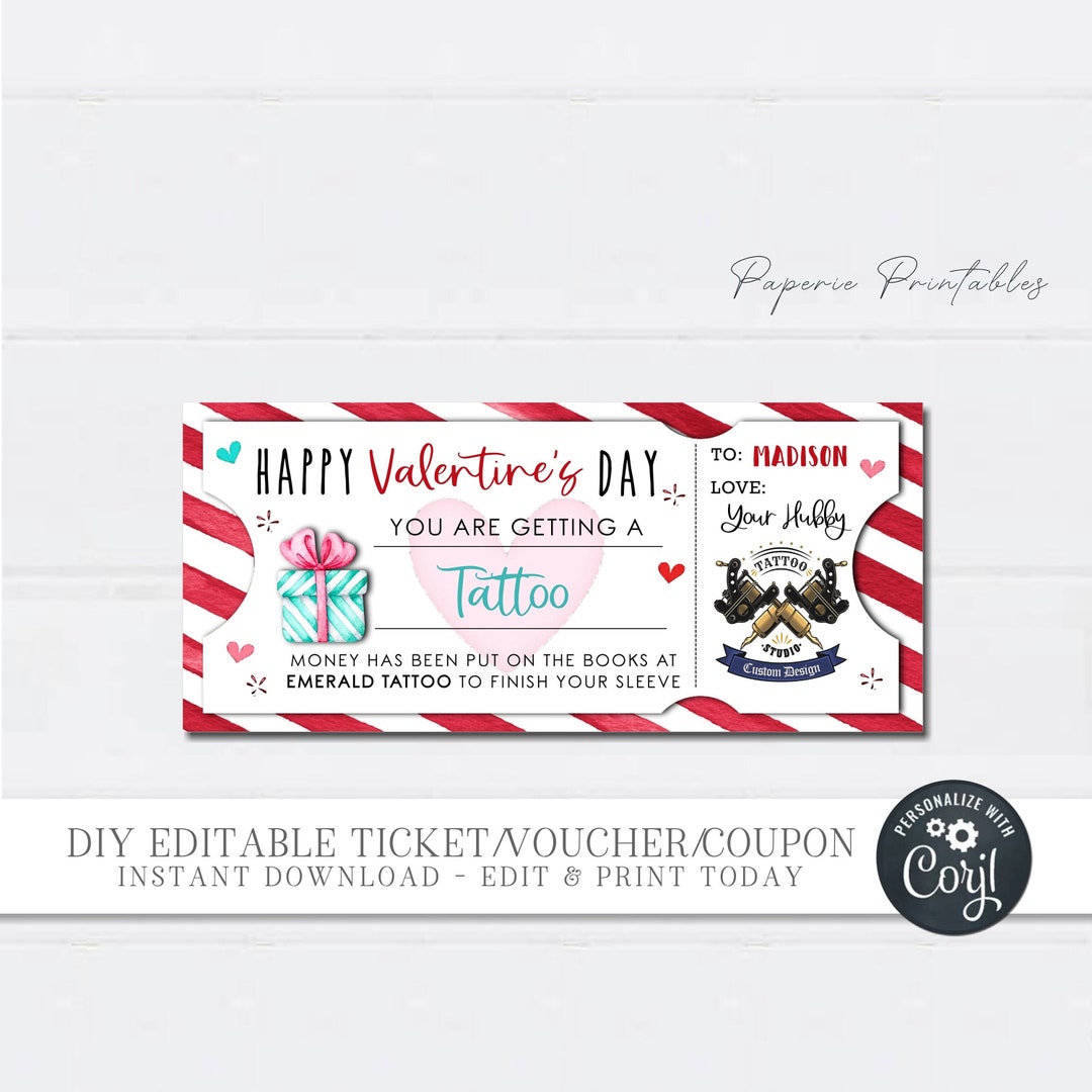 EDITABLE Tattoo Voucher Template Valentine Gift Coupon Tattoo editable-tattoo-voucher-template-valentine-gift-coupon-tattoo