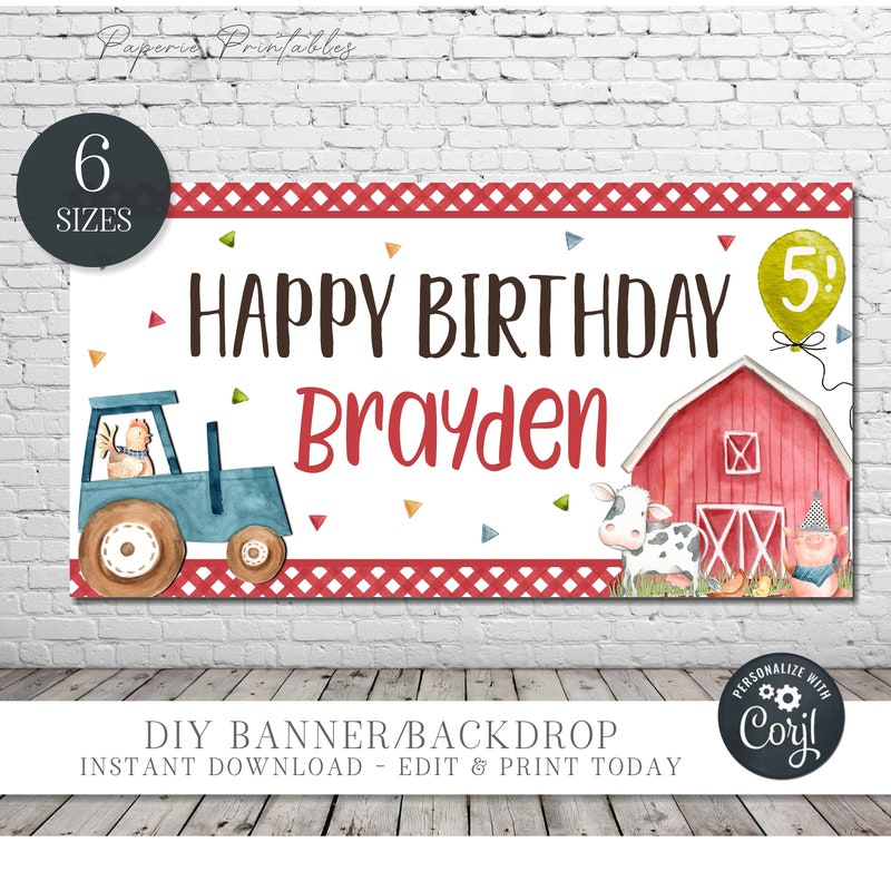 Farm Birthday Decorations - Etsy