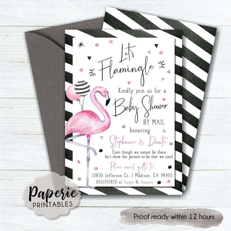 Baby Shower by Mail Invitation Long Distance Baby Shower Etsy