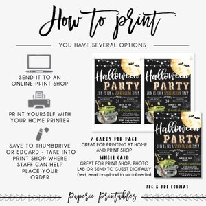 EDITABLE Halloween Party Invitation Halloween Party Template Halloween Invitation Printable Halloween Printable DIY with Corjl HP09 image 9