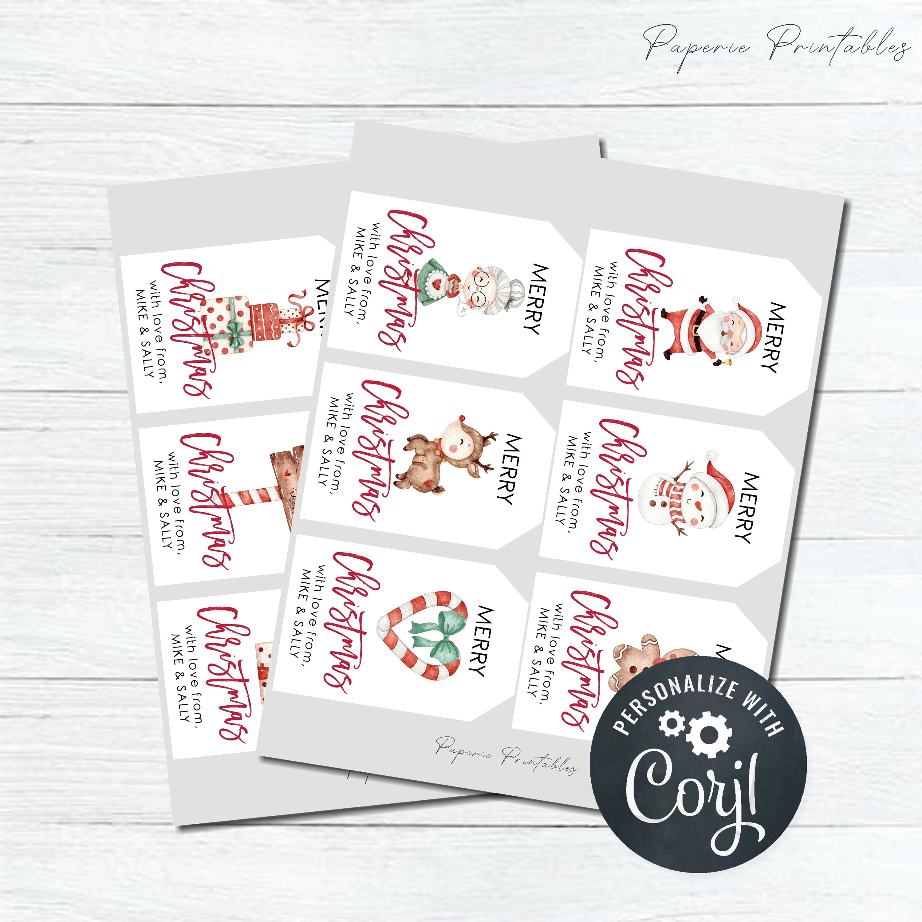 Editable Christmas Gift Tags DIY Gift Tags Merry Christmas - Etsy Canada