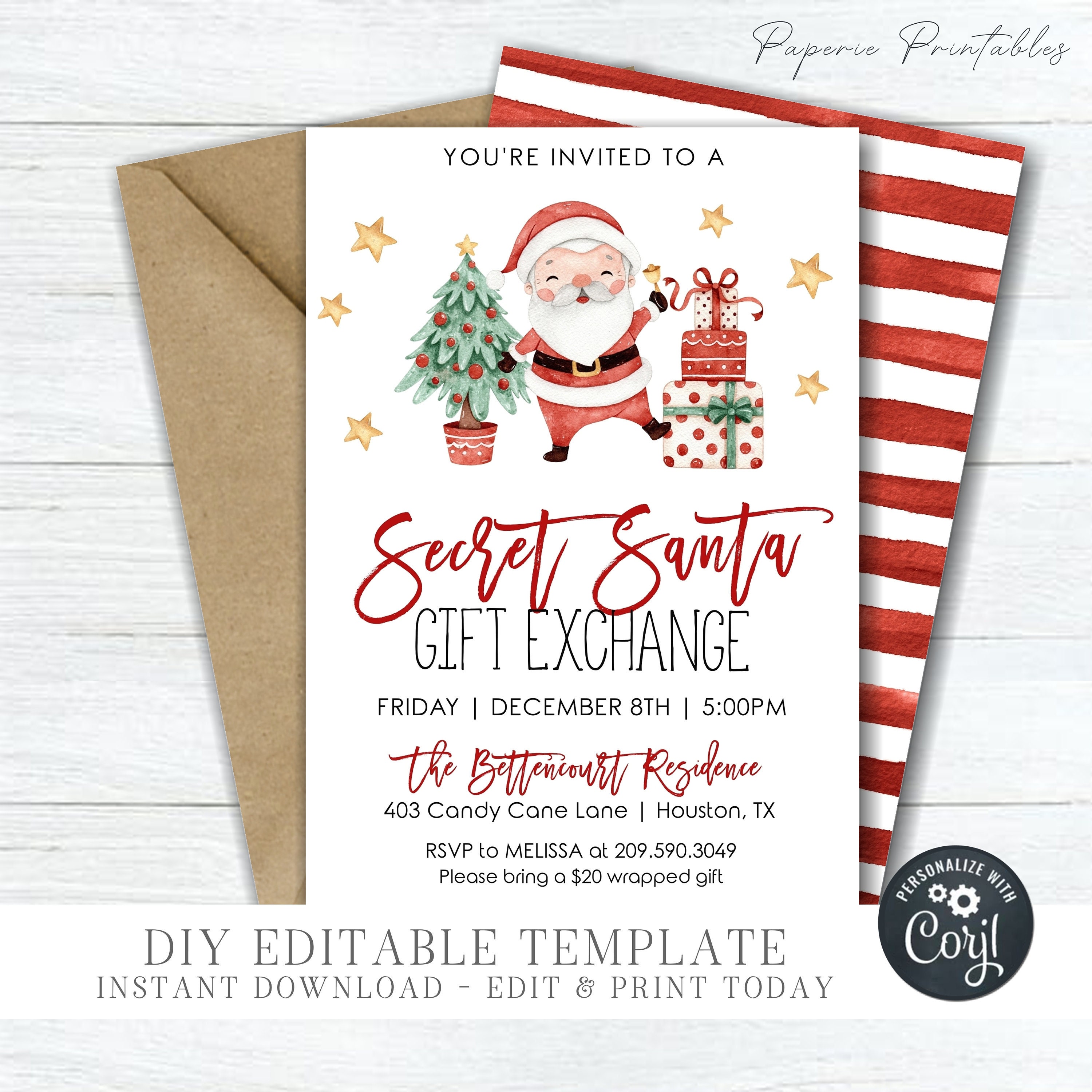 Secret santa invitation deals