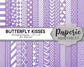 Purple Scrapbook Paper: 12x12 Patterned Digital Paper (Instant Download)