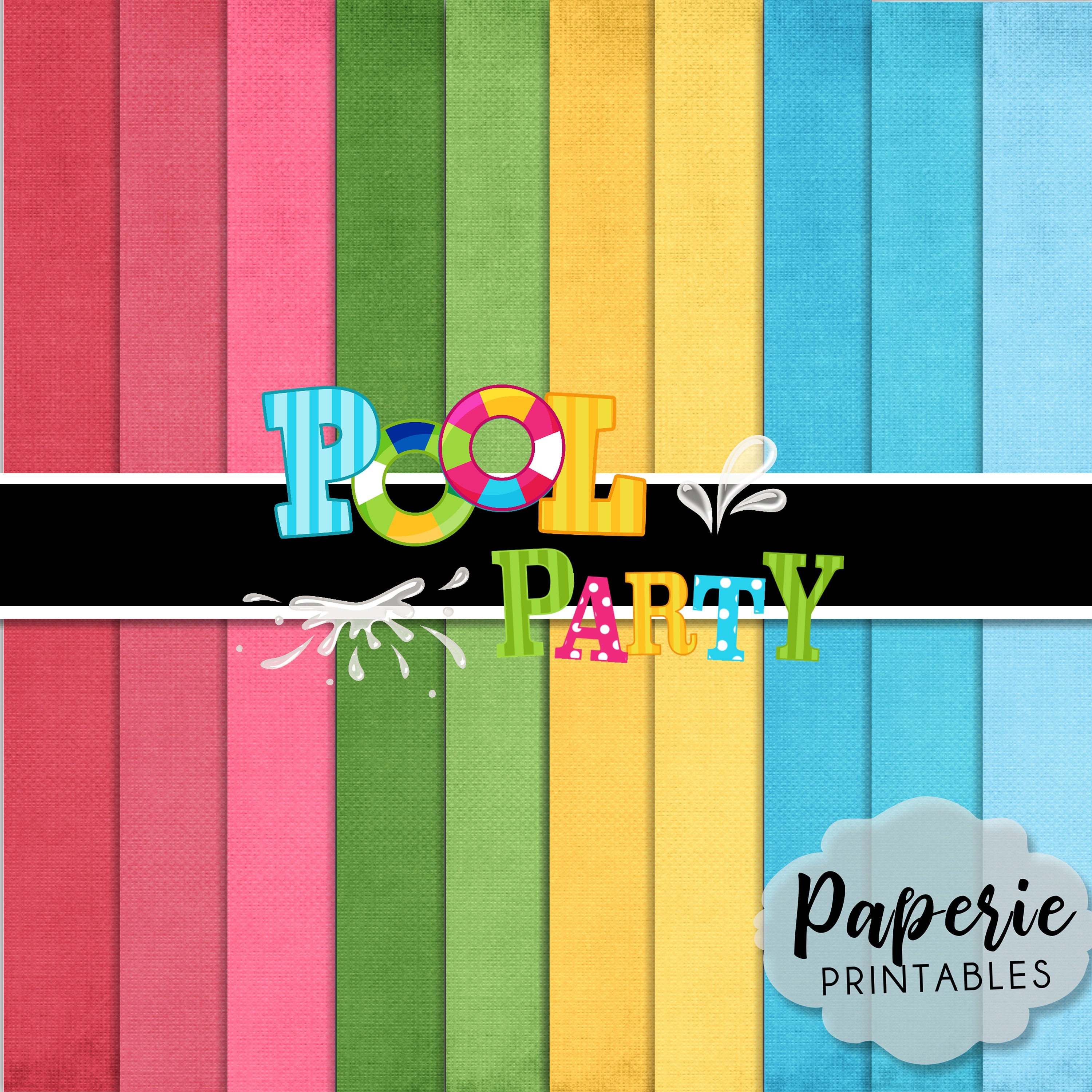 Hello Summer Digital Paper Pack: Scrapbook Clipart (8.5x11) (digital ...