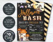 Editable Halloween Bash Invitation: Costume Party (DIY Corjl) #HP17