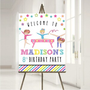 EDITABLE Gymnastics Birthday Bundle - DIY Gymnastic Party Printables ...