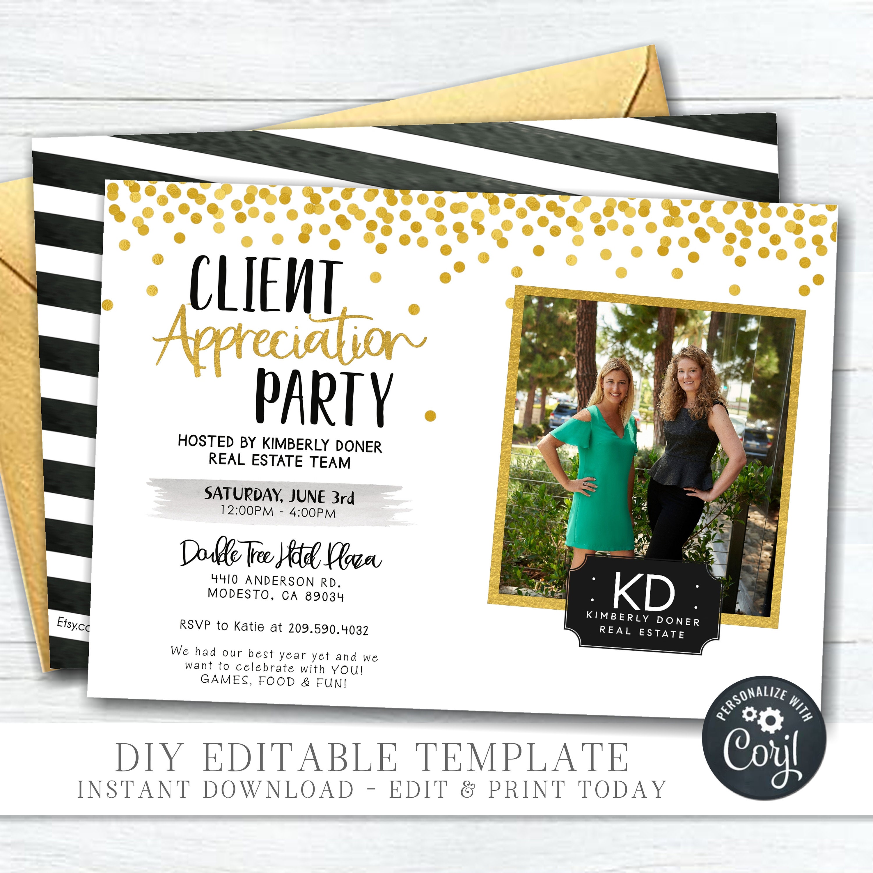 EDITABLE Realtor Appreciation Party Invitation Client -  Portugal