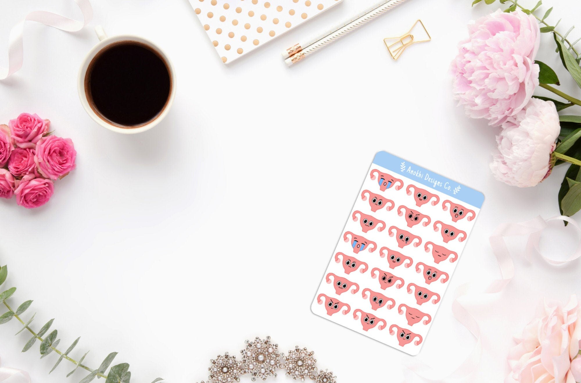 Period Tracker Sticker Sheet Menstrual Tracker Emoji - Etsy