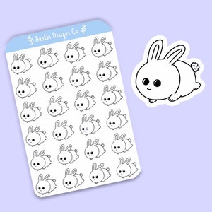 Bunny Sticker Sheet, Bunnies, Cute Stickers, Easter Stickers, Kawaii Stickers