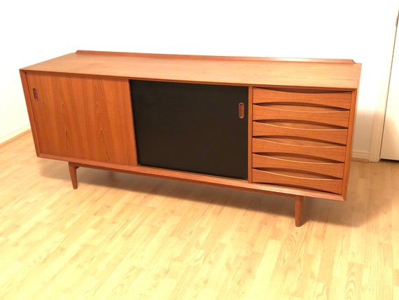 Danish Teak Sideboard Arne Vodder Credenza By Sibast Danish Etsy