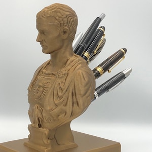 Julius Caesar Pen Holder and Pencil Holder - Desktop Organiser for Roman History Fans