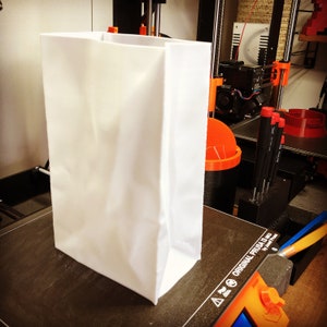 Faux Paper Bag Vase -  Eco Plastic &#39;paper bag&#39; style vase