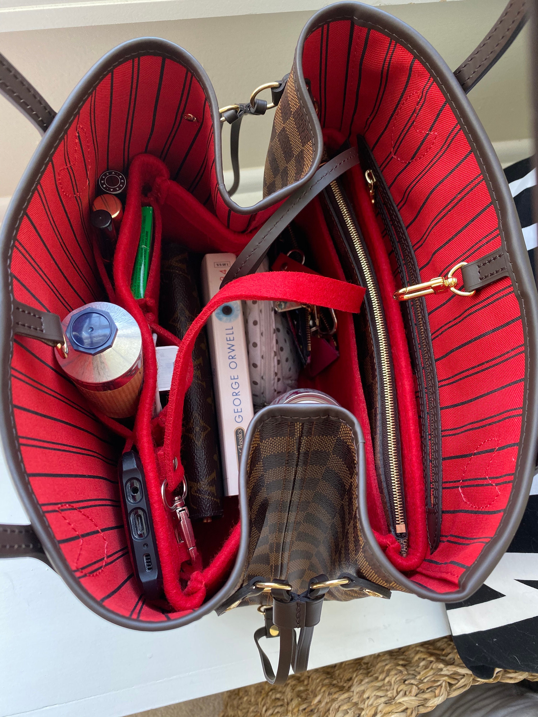 NEW! LV Neverfull NF GM Purse Organizer with Zippers, Only @AlgorithmBags®  for Louis Vuitton, 3mm Felt