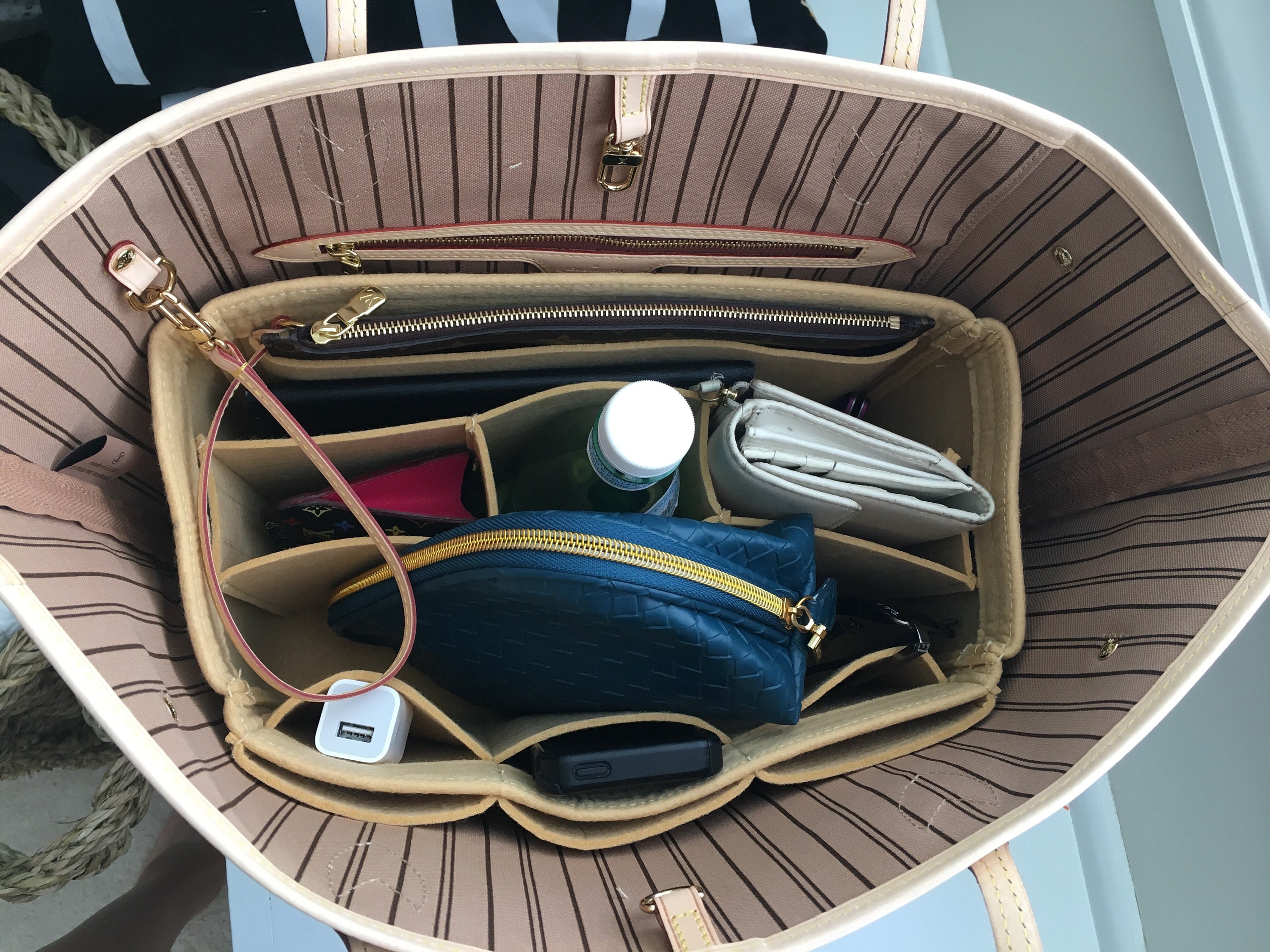 Soft andLight】Bag Organizer Insert For Lv Neverfull GM MM PM