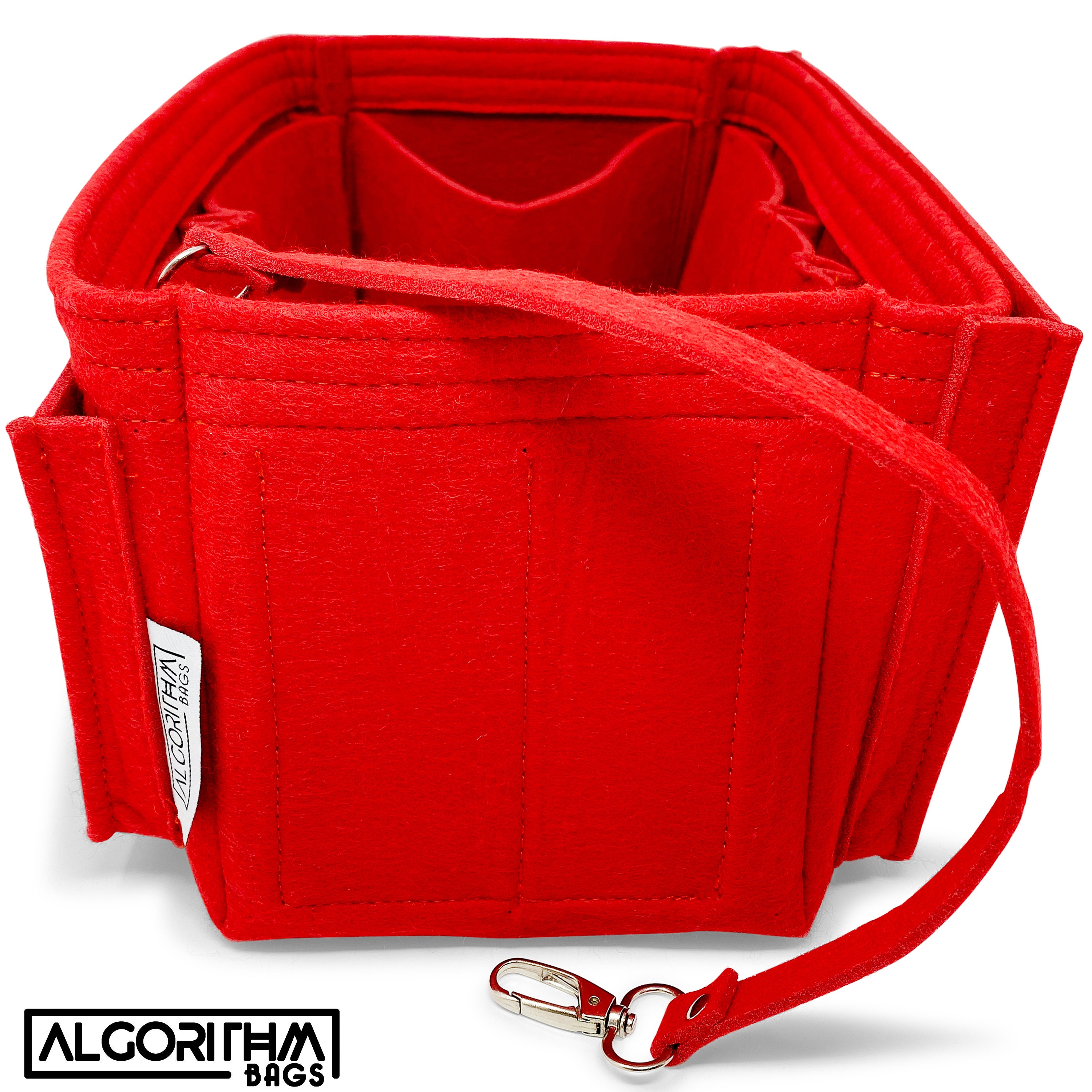 AlgorithmBags Purse Organizer Insert | designed for LV Speedy 30 35 40 25 |  Luxury Liner Shaper Divider (35, Red)