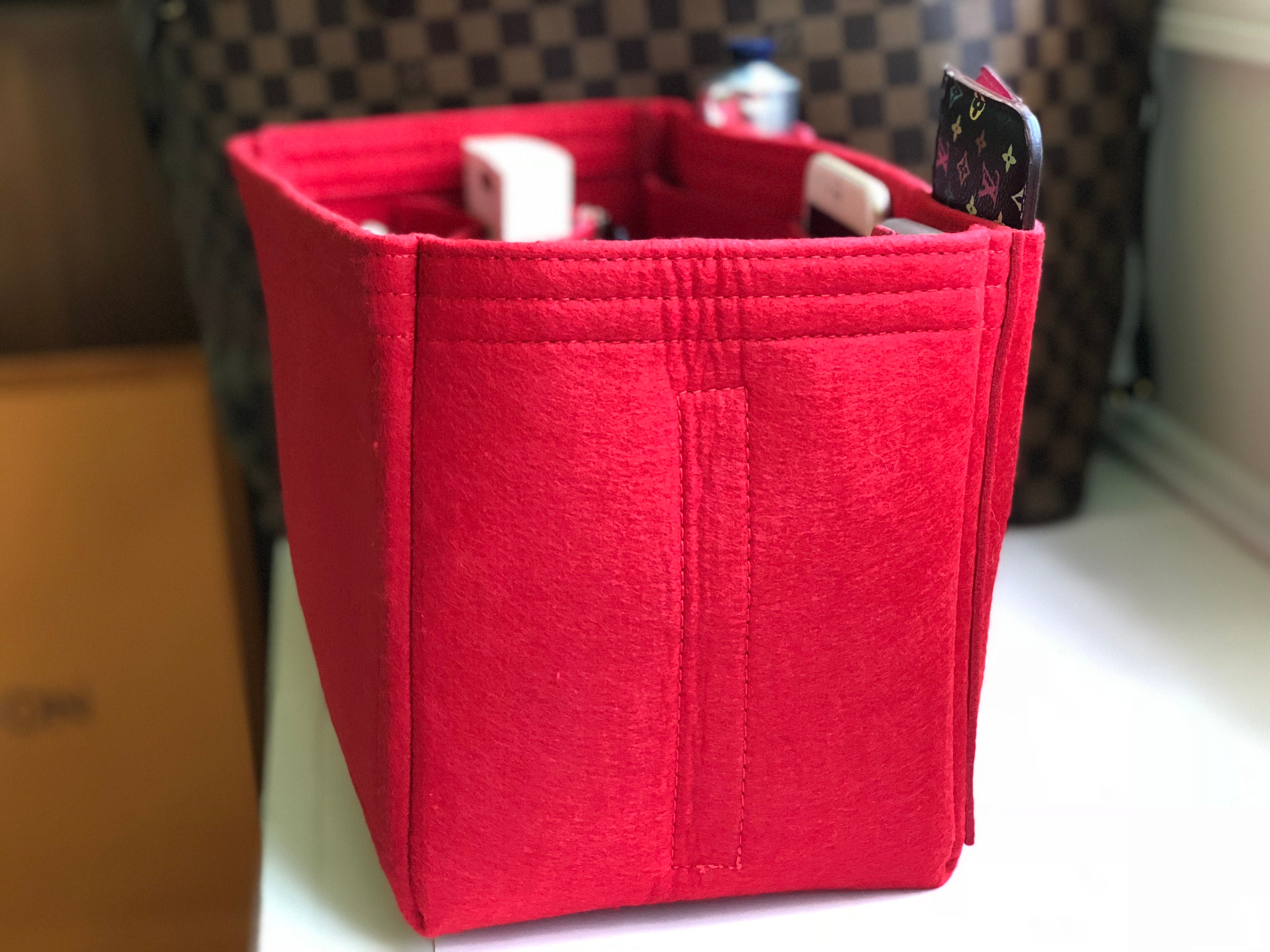 AlgorithmBags Purse Organizer Insert | designed for Louis Vuitton LV Speedy  30 35 40 25 | Luxury Liner Shaper Divider (30, Red)